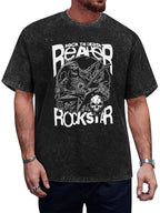 Vintage Washed Rock Till Death Grim Reaper Graphic T-Shirt
