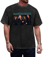 Vintage Washed Black Sabbath Band Portrait Graphic T-Shirt