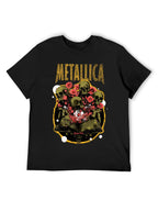 Metallica “Mama Said” Skull Flowers Graphic T-Shirt