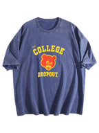 The College Dropout Bear Graphic Washed T-Shirt