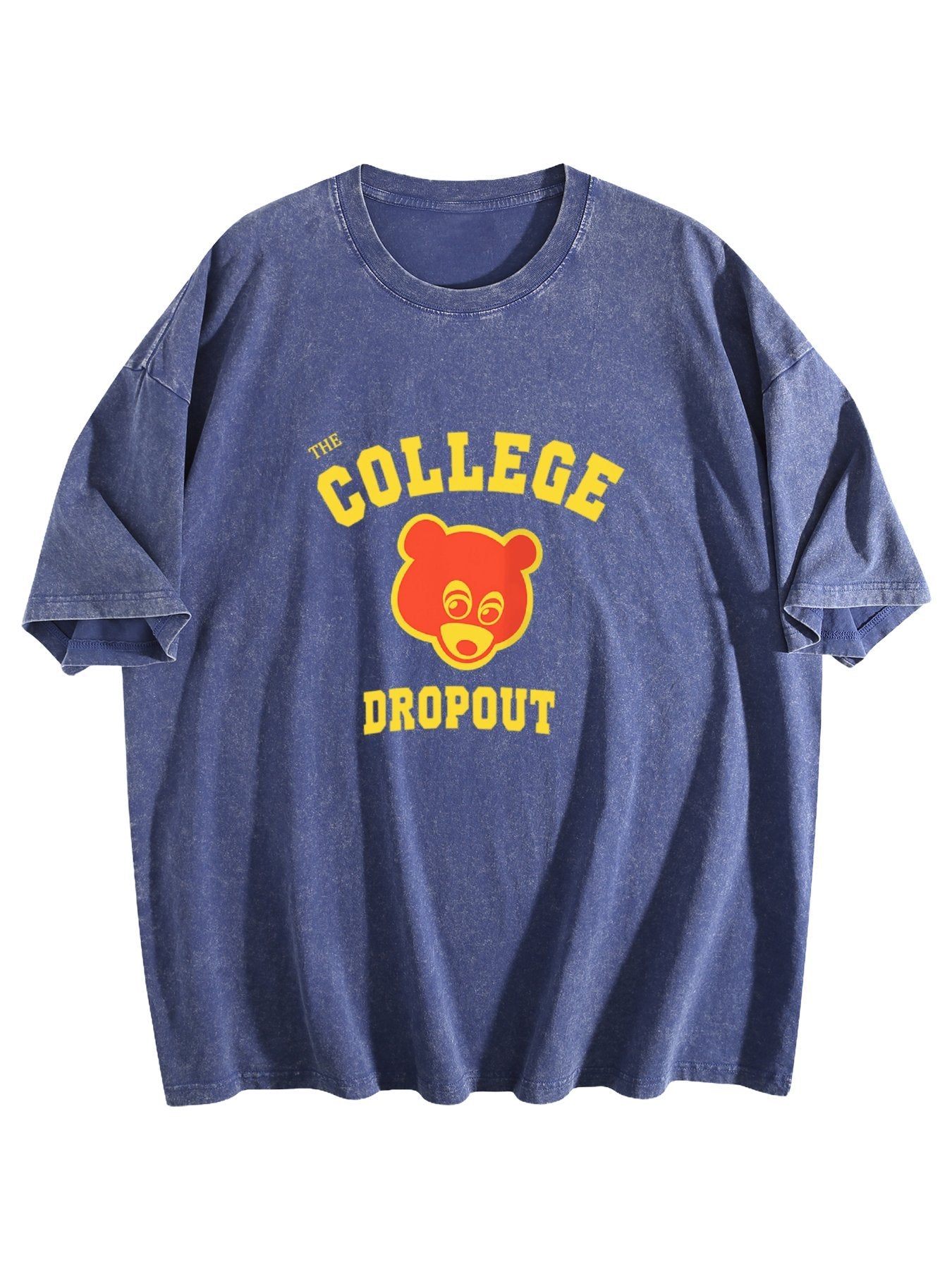 The College Dropout Bear Graphic Washed T-Shirt