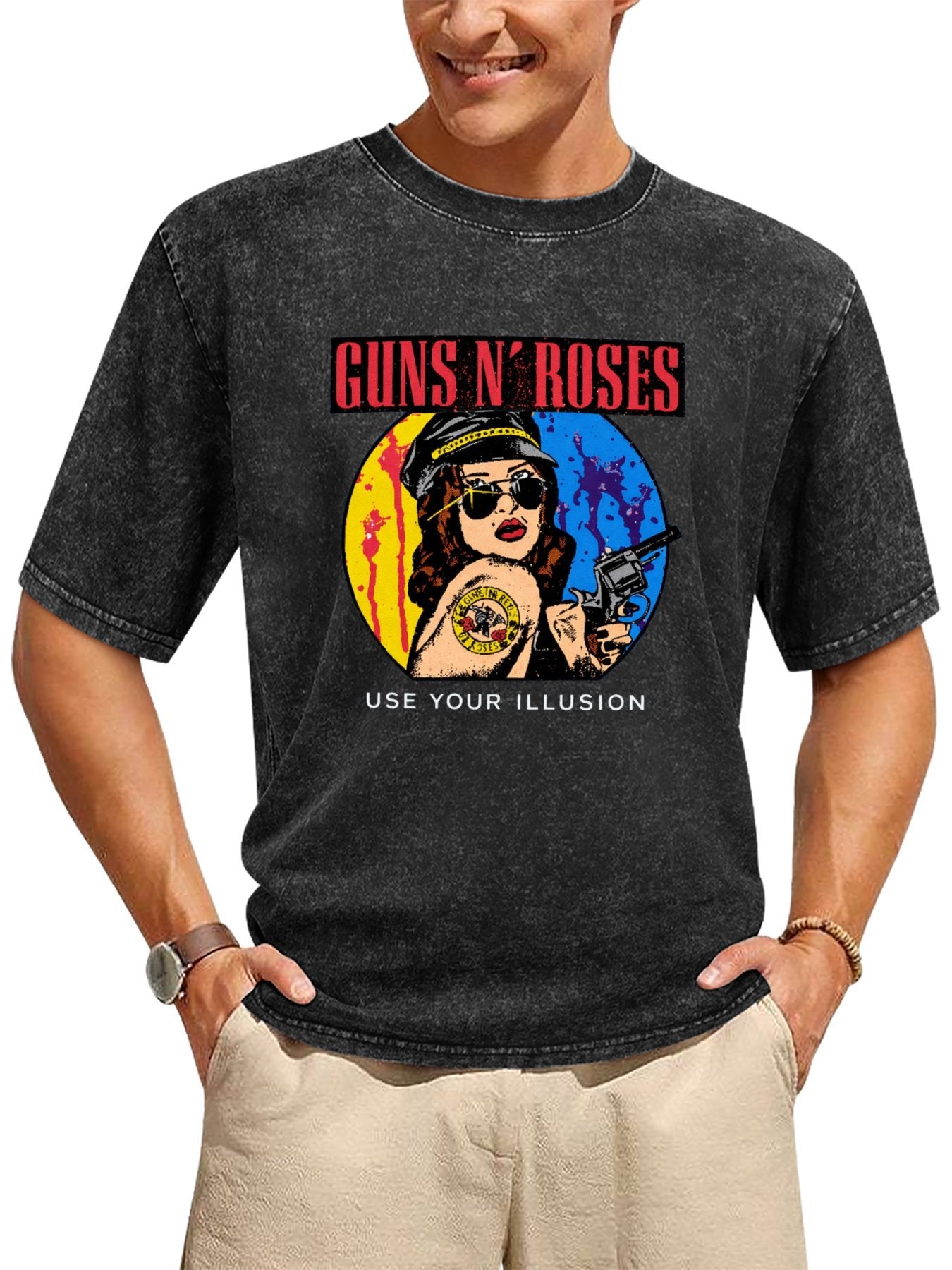 Guns N’ Roses Use Your Illusion Pin-Up Graphic T-Shirt Secondary image