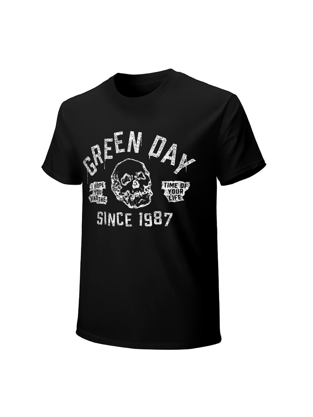 Green Day Vintage Skull Punk Graphic T-Shirt