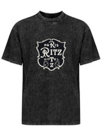 Paris Ritz Hotel Crest Graphic Washed T-Shirt