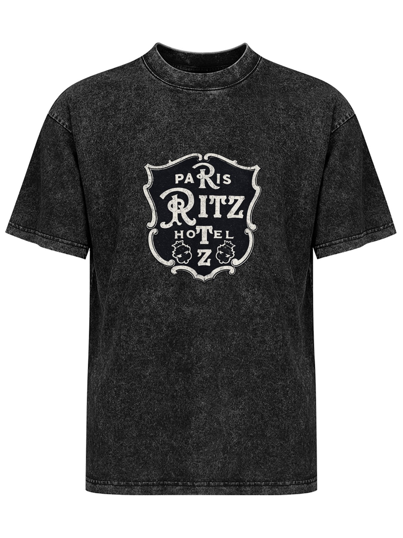 Paris Ritz Hotel Crest Graphic Washed T-Shirt