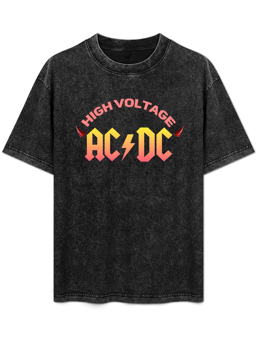Vintage Washed AC/DC High Voltage Graphic T-Shirt