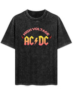 Vintage Washed AC/DC High Voltage Graphic T-Shirt