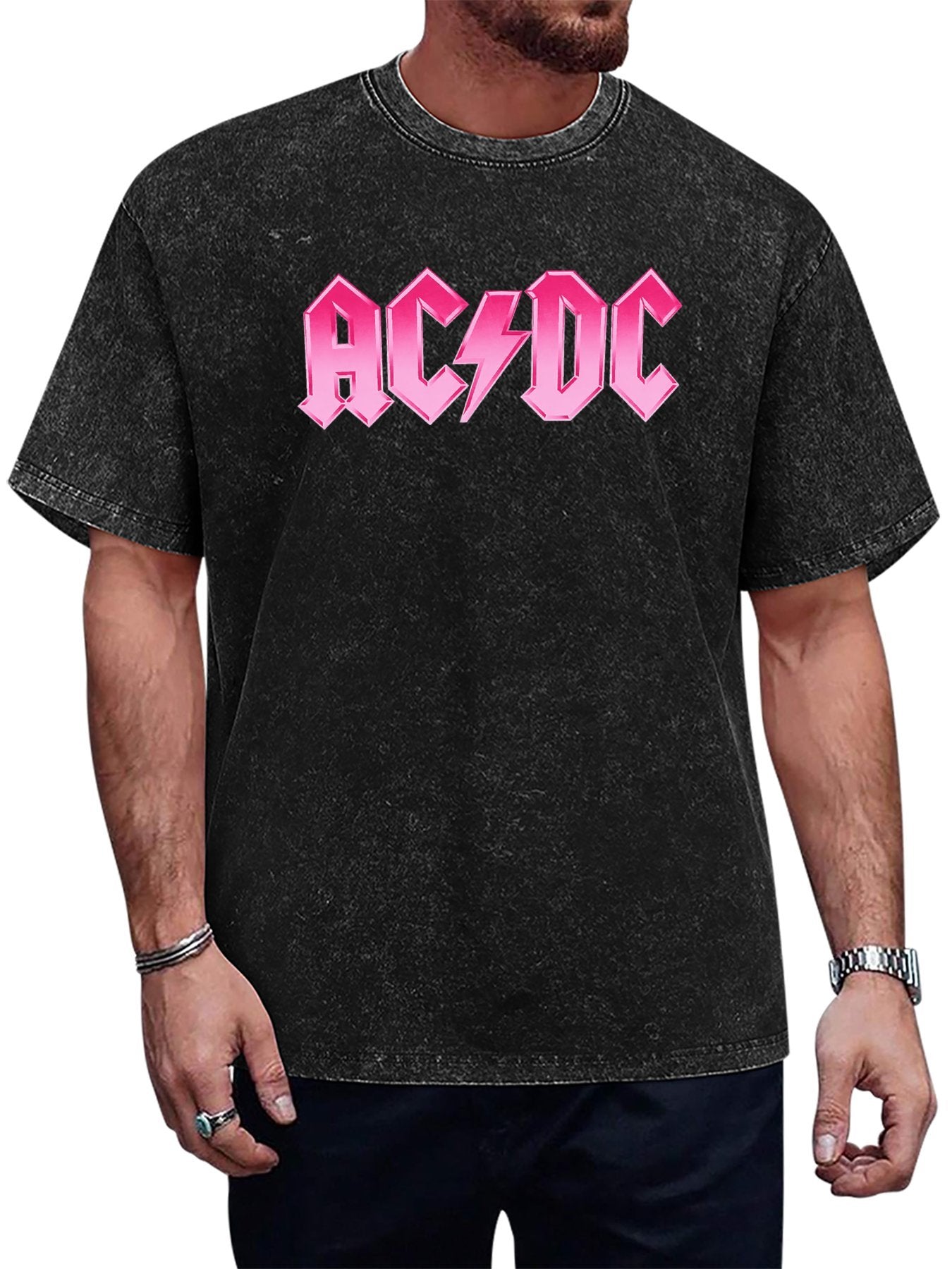 AC/DC Pink Logo Graphic T-Shirt Main image