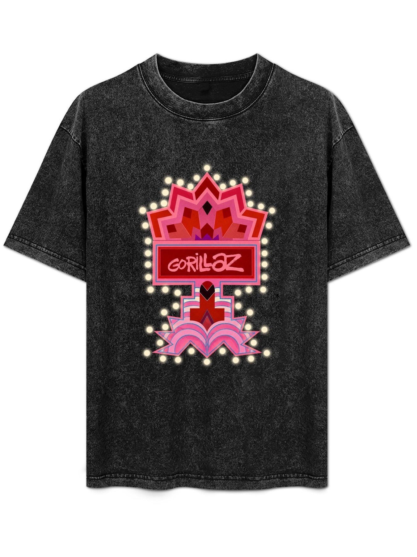 Gorillaz Neon Marquee Sign Graphic T-Shirt