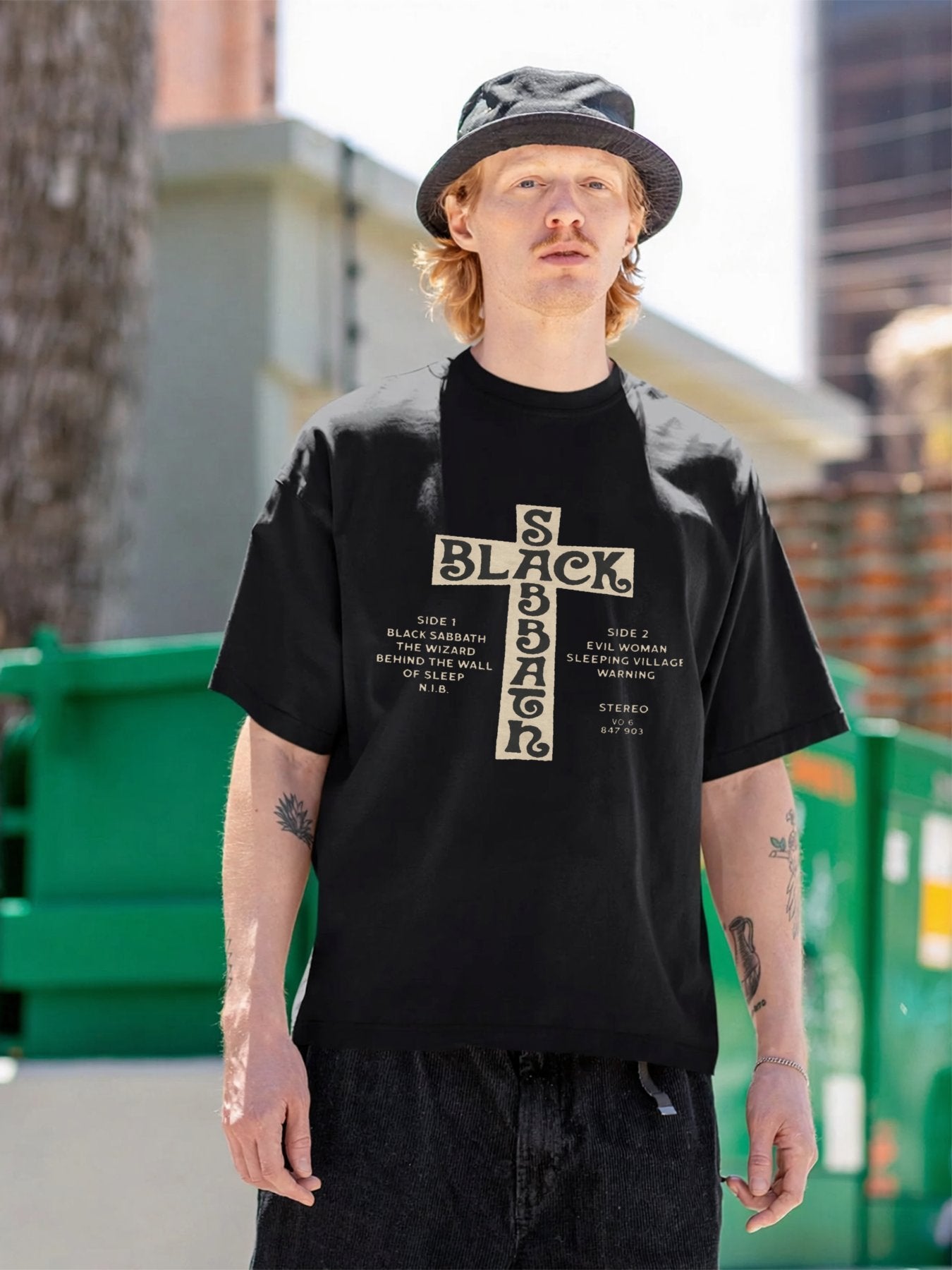 Black Sabbath Cross Tracklist Vintage Album T-Shirt