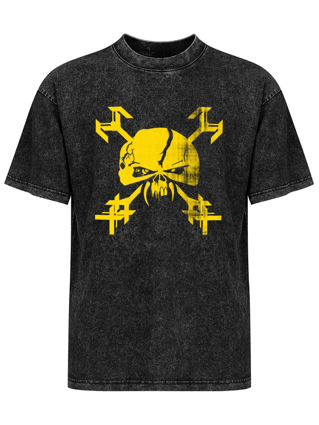 Heavy Metal Skull Graphic T-Shirt