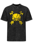 Heavy Metal Skull Graphic T-Shirt