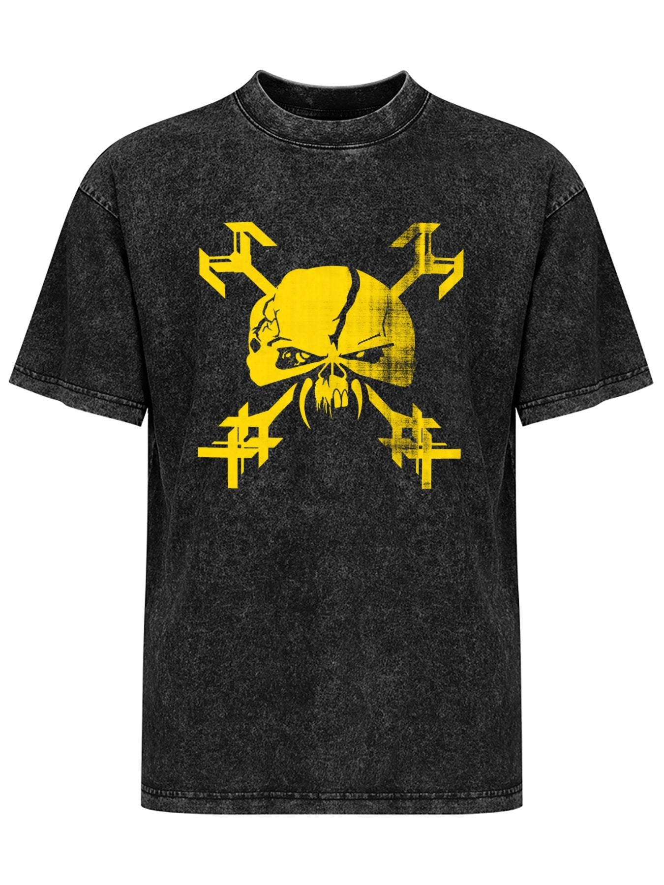 Heavy Metal Skull Graphic T-Shirt