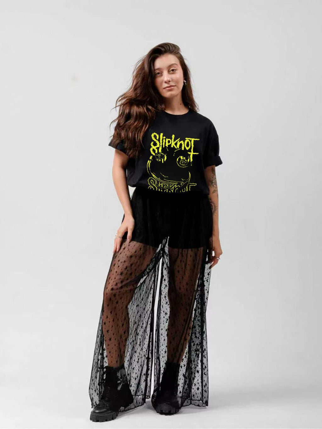 Slipknot Yellow Smile Face Graphic T-Shirt