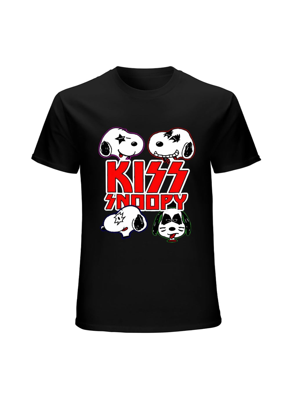 KISS Snoopy Character Mashup Rock T-Shirt