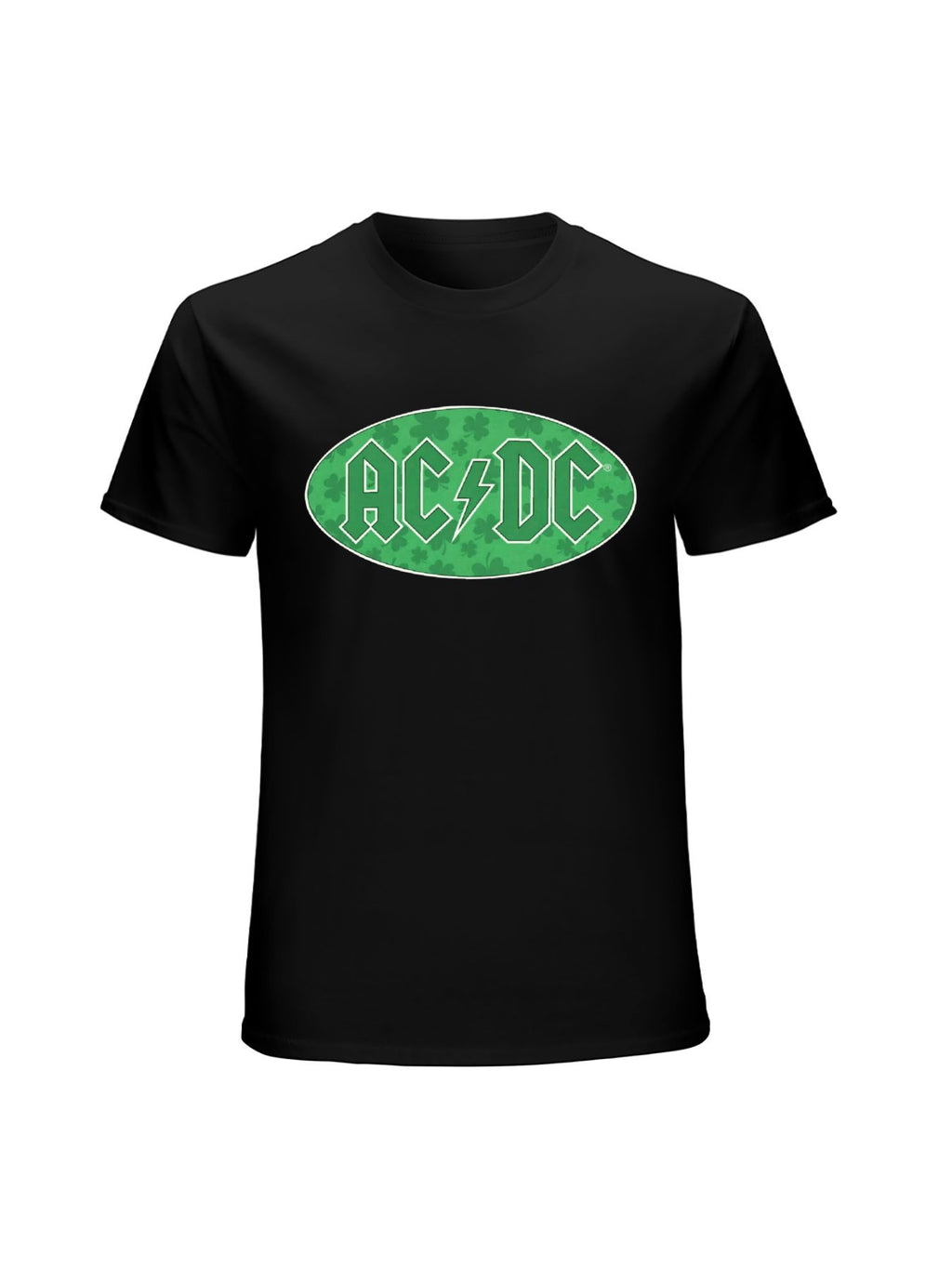 AC/DC Green Shamrock Logo St. Patrick’s Day T-Shirt
