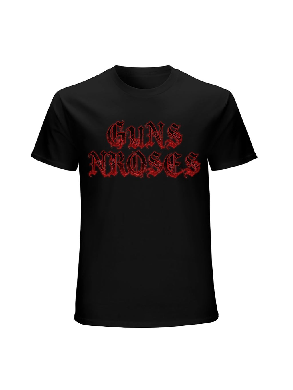 Guns N’ Roses Gothic Red Logo Graphic T-Shirt
