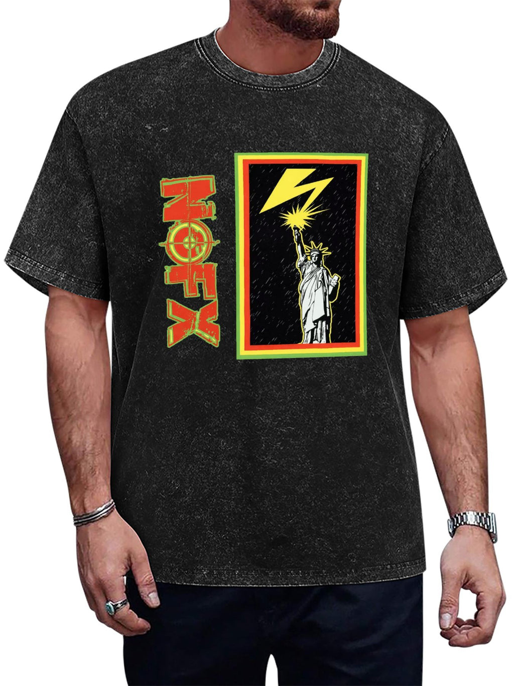Vintage Washed NOFX Statue of Liberty Graphic T-Shirt