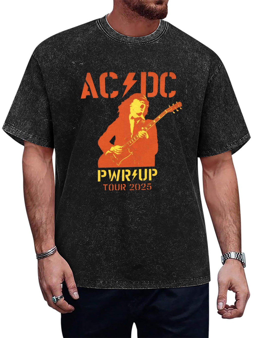 AC/DC PWR UP Tour 2025 Angus Young Graphic T-Shirt