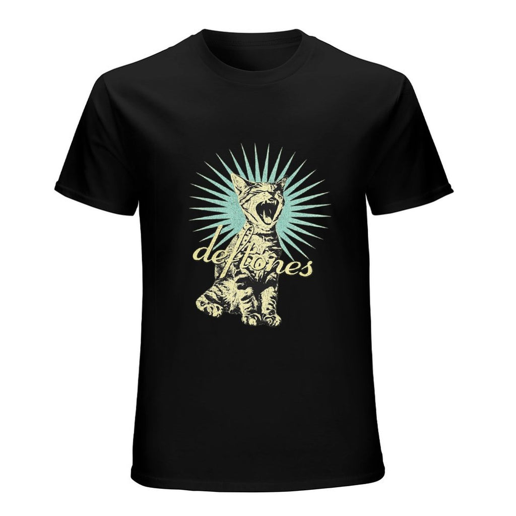 Deftones Cat Graphic Black T-Shirt