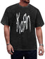 Korn Distressed White Logo Graphic T-Shirt