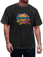 Basketball Graphic Washed T-Shirt