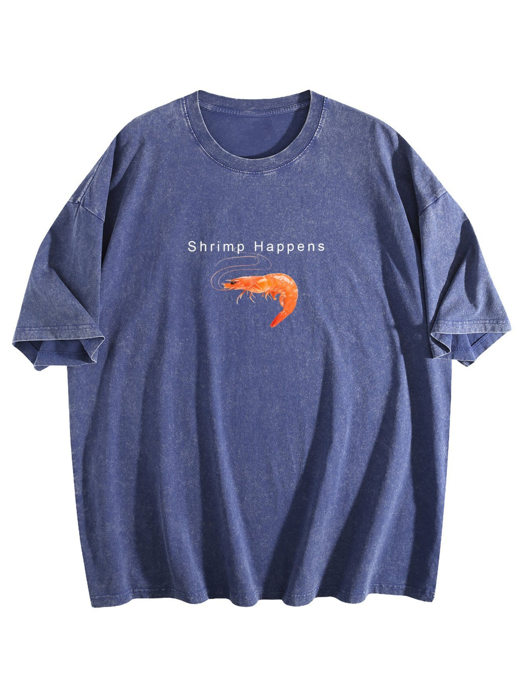 Shrimp Happens Graphic Washed T-Shirt