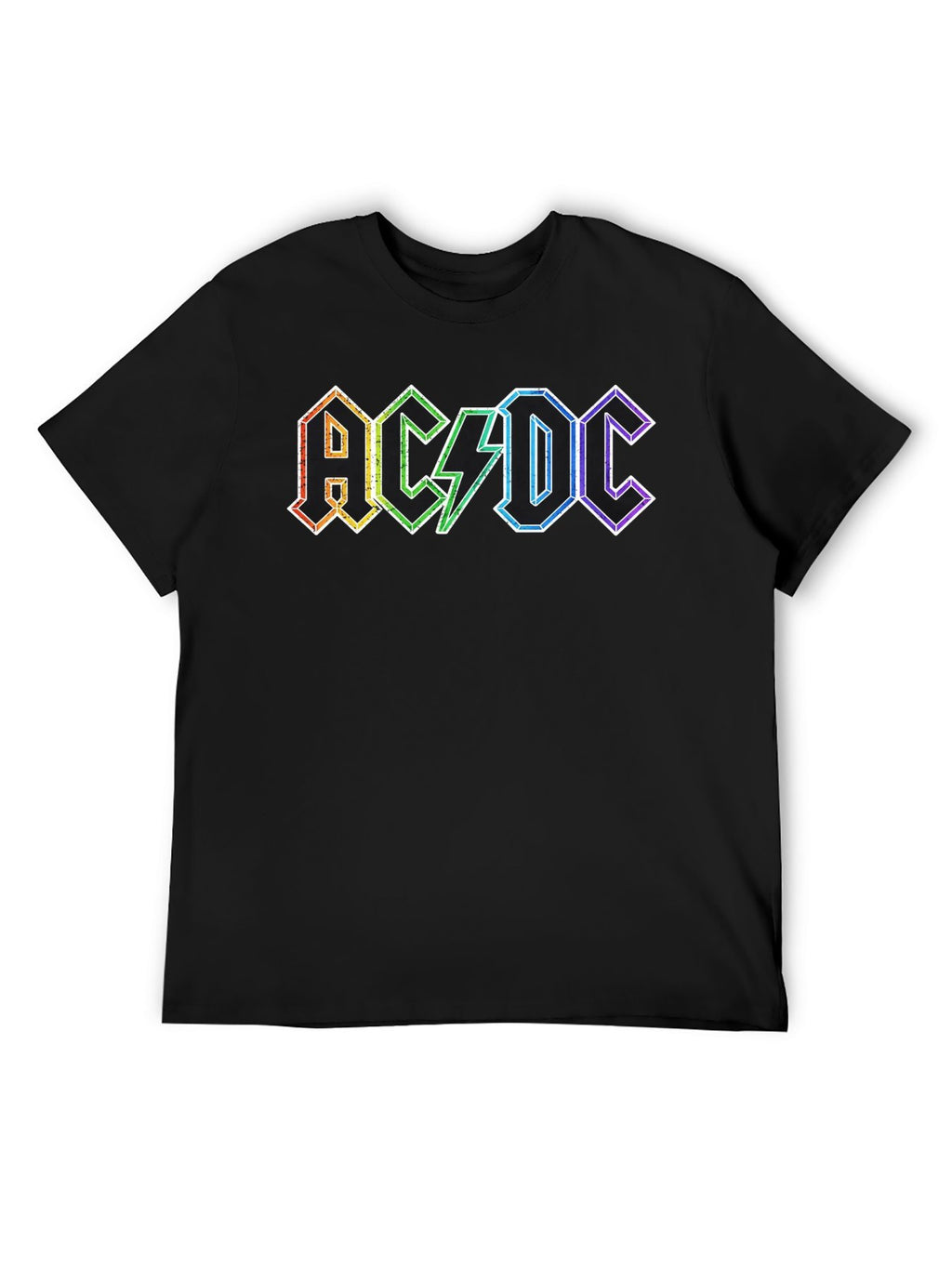 AC/DC Rainbow Logo Minimalist Rock T-Shirt