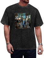 Oasis Recording Studio Band Portrait Graphic T-Shirt