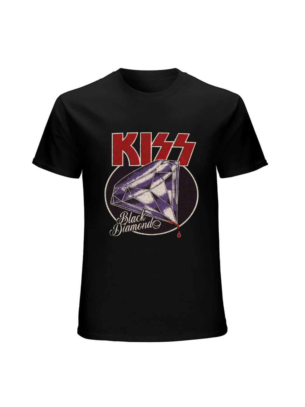 KISS Black Diamond Vintage Album Graphic T-Shirt