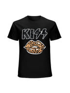 KISS Leopard Lips Logo Graphic T-Shirt
