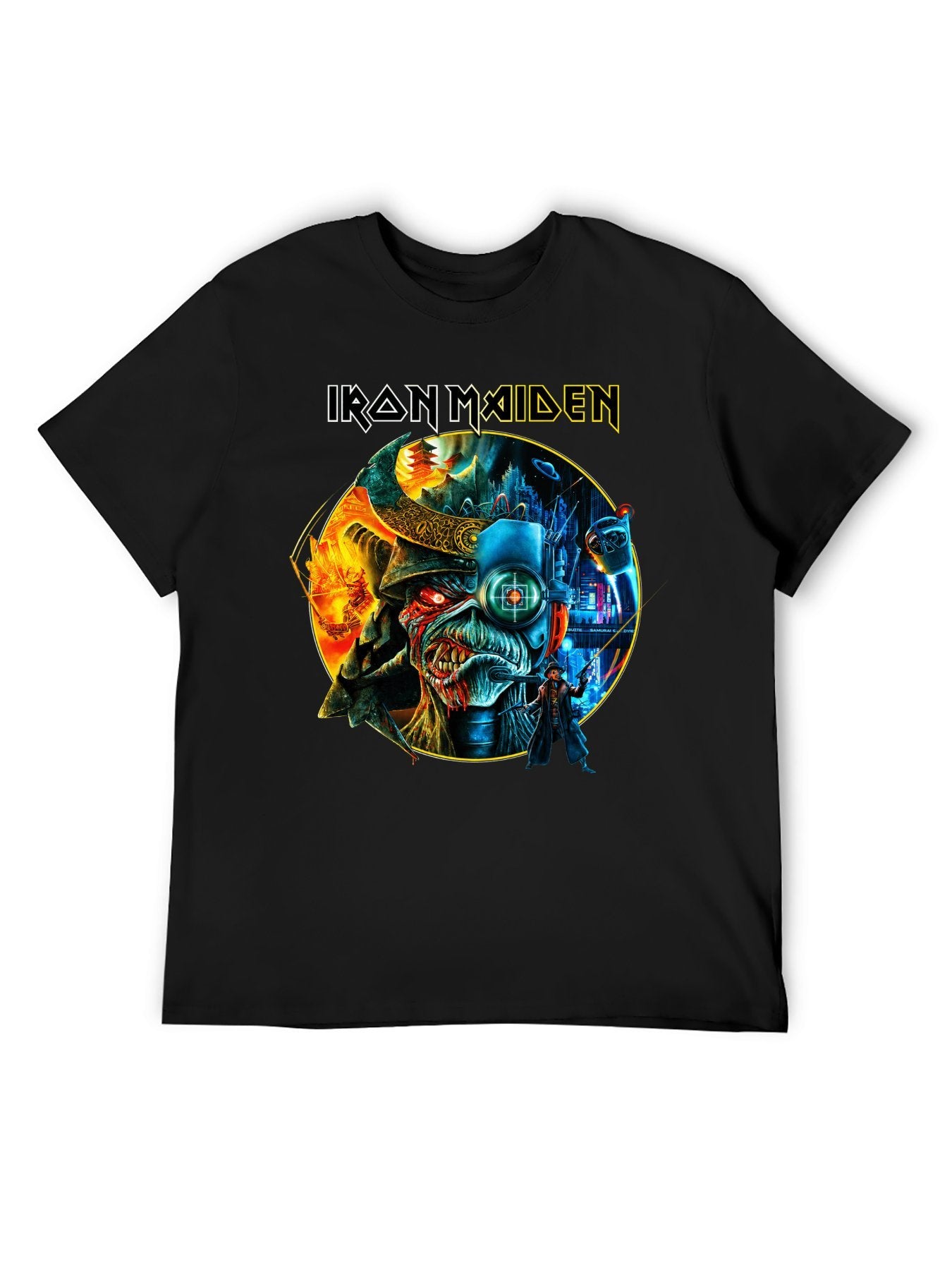 Iron Maiden Cyborg Samurai Eddie Graphic T-Shirt