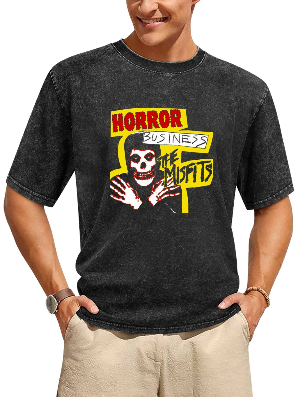 Misfits Horror Business Fiend Skull Graphic T-Shirt