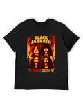 Black Sabbath Band Portrait Flame Vintage Concert T-Shirt