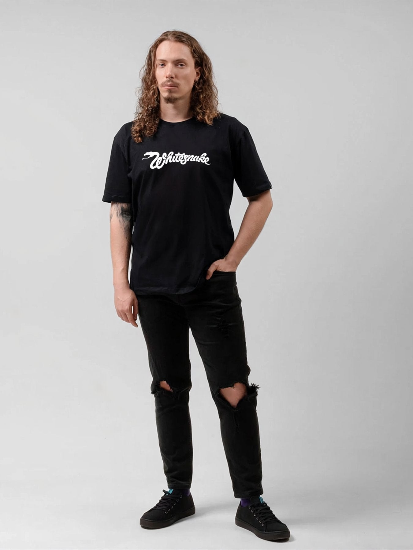 Whitesnake Snake Logo Minimalist Rock T-Shirt