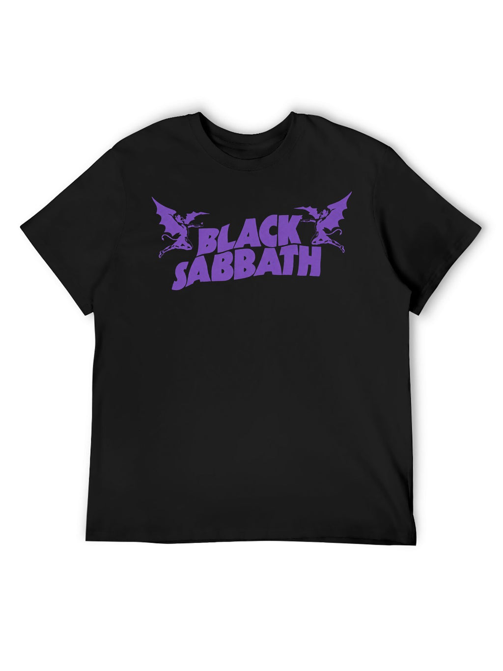 Black Sabbath Purple Bat Logo Graphic T-Shirt