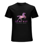 On My Way Horse Graphic Black T-Shirt