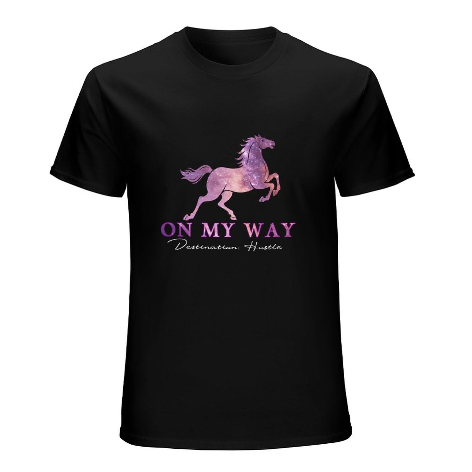On My Way Horse Graphic Black T-Shirt