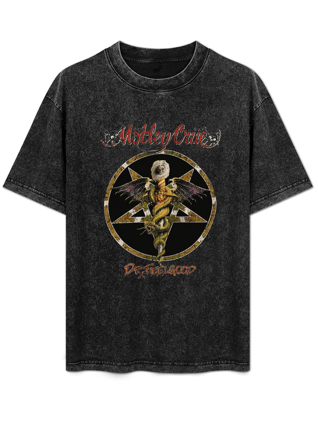 Mötley Crüe Dr. Feelgood Winged Serpent Graphic T-Shirt