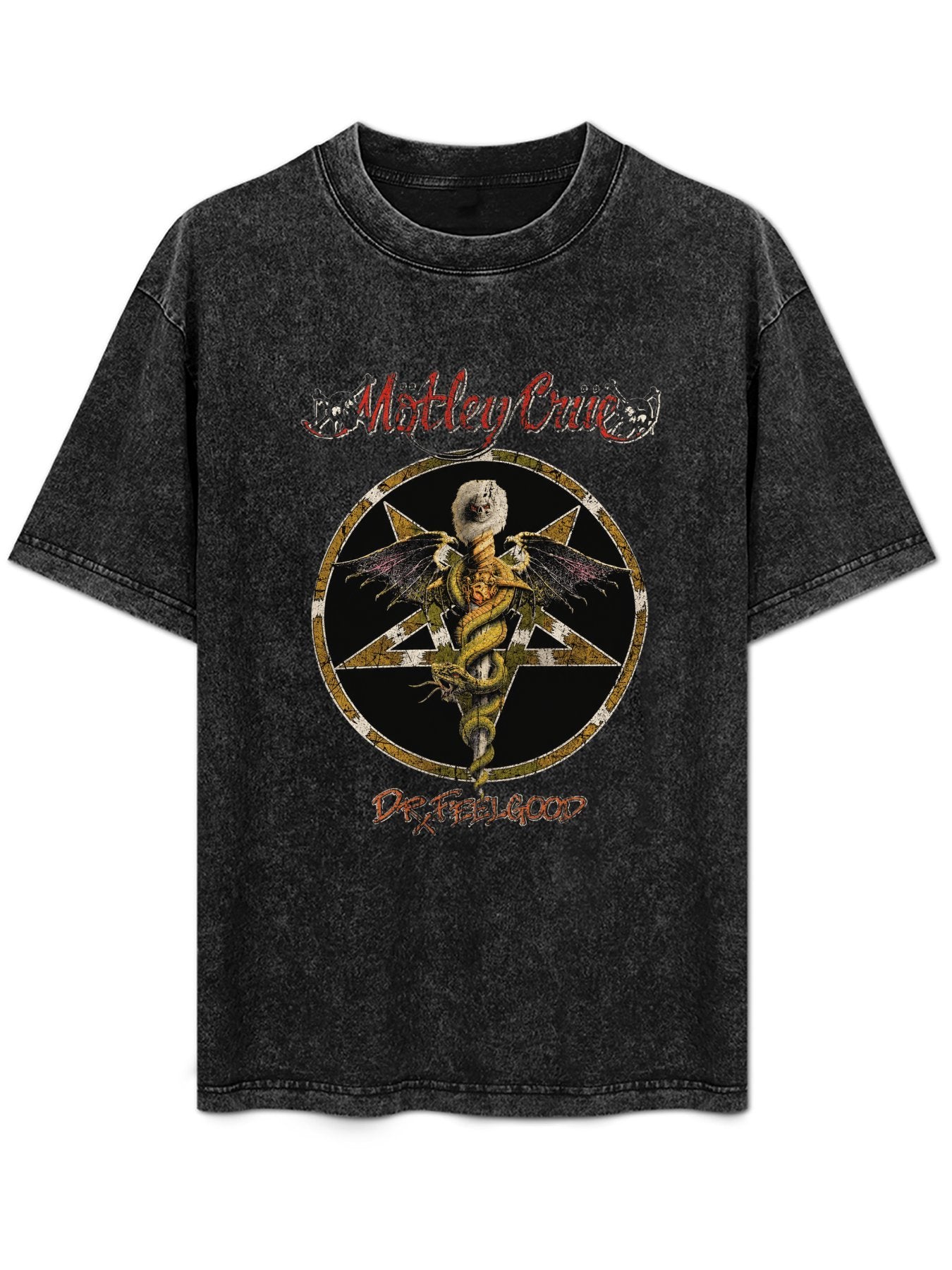 Mötley Crüe Dr. Feelgood Winged Serpent Graphic T-Shirt