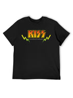 KISS Painted Faces Loud Nights Logo Graphic T-Shirt
